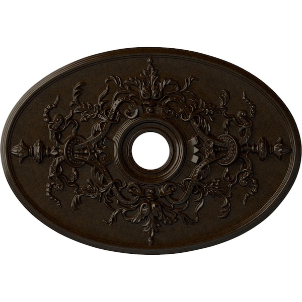 Ekena Millwork Alexa Ceiling Medallion (Canopies up to 5 5/8"), 30 3/4"W x 21 1/4"H x 3 7/8"ID x 1 5/8"P, Bronze CM21X30ALBZS - main